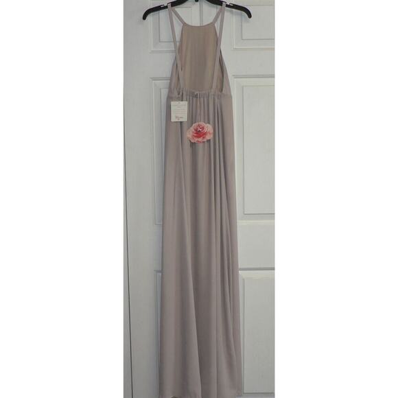 Show Me Your Mumu Women's Amanda Blouson Open Back Gown in Beige X-Small $178 - Picture 2 of 5